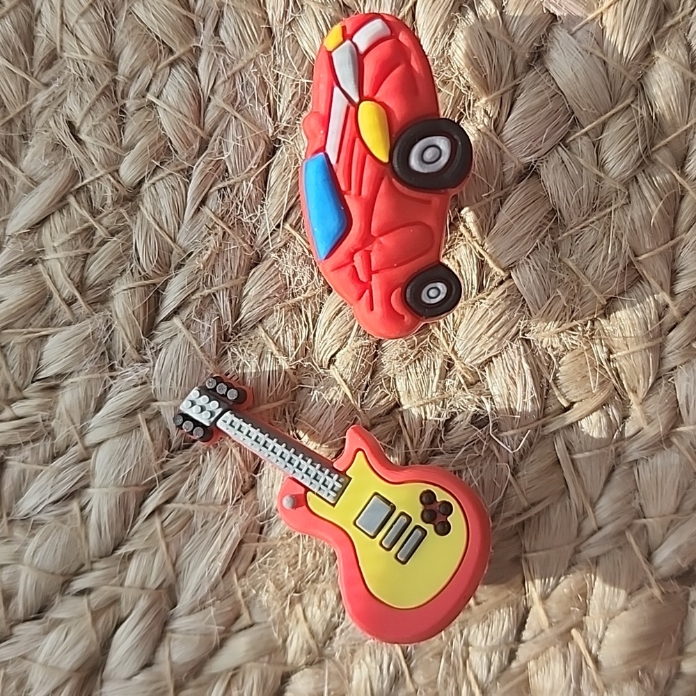 Car and guitar croc jibbitz